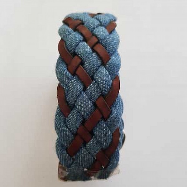 0.74 m&egrave;tre cuir tress&eacute; n&deg;44 35 mm