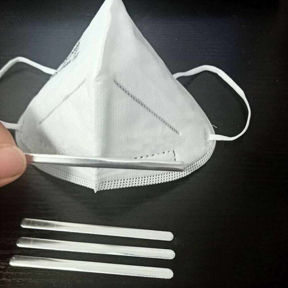 100 stycken Näsbryggremsa Termiskt självhäftande masktillbehör N°01 Näsbygel Maskinfästning.