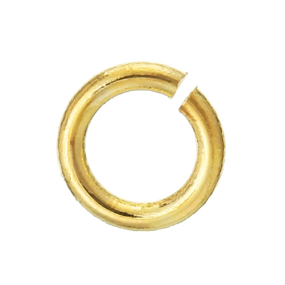 10 öppna förbindningsringar 04 mm 18K guldpläterade N°01