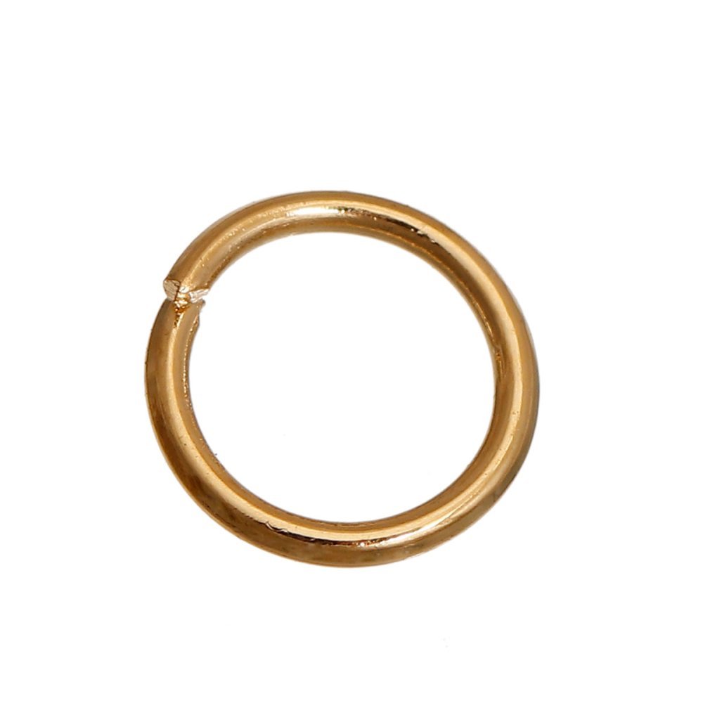 10 öppna förbindningsringar 06 mm 01 14K guldpläterade