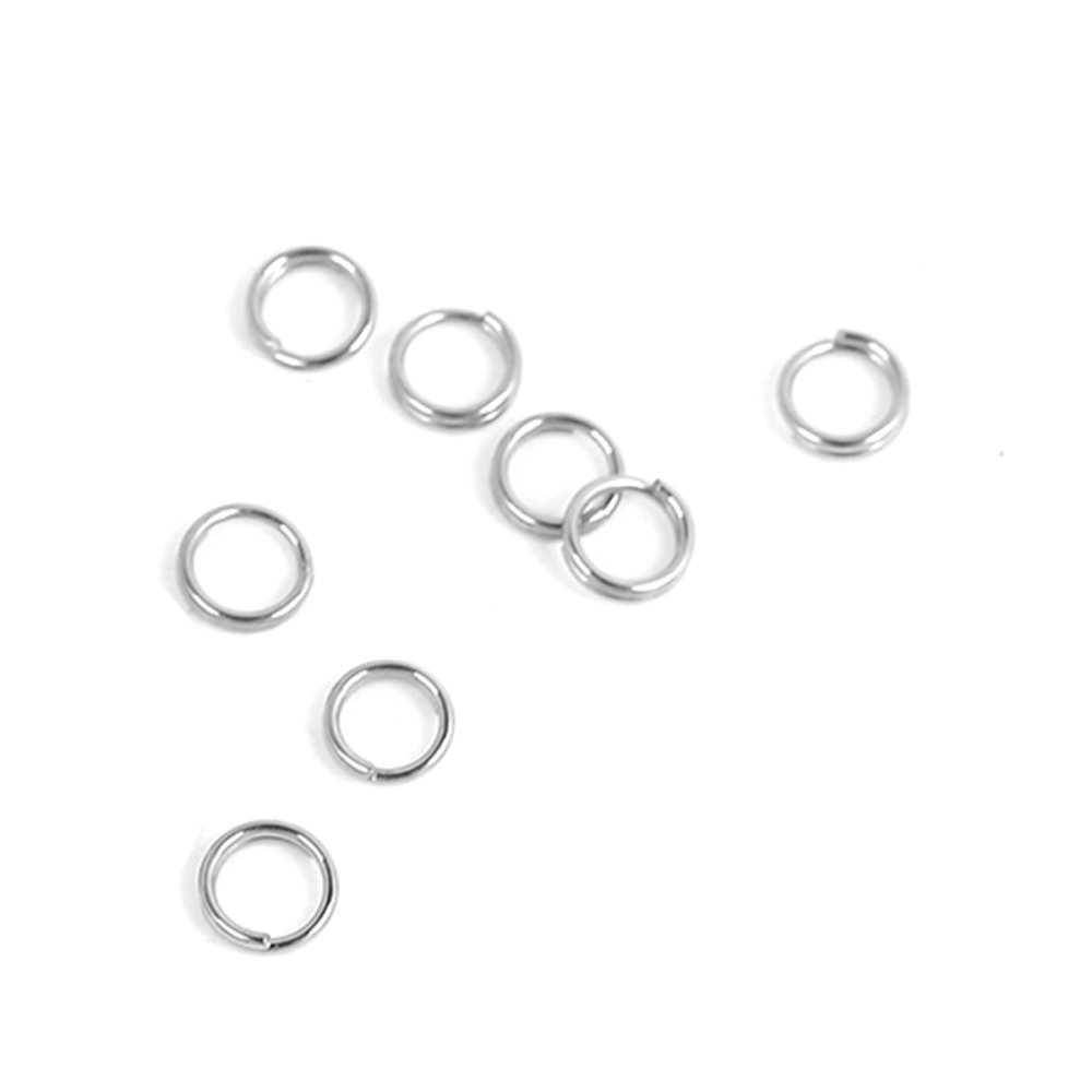 10 dubbla kopplingsringar 05 mm rostfri