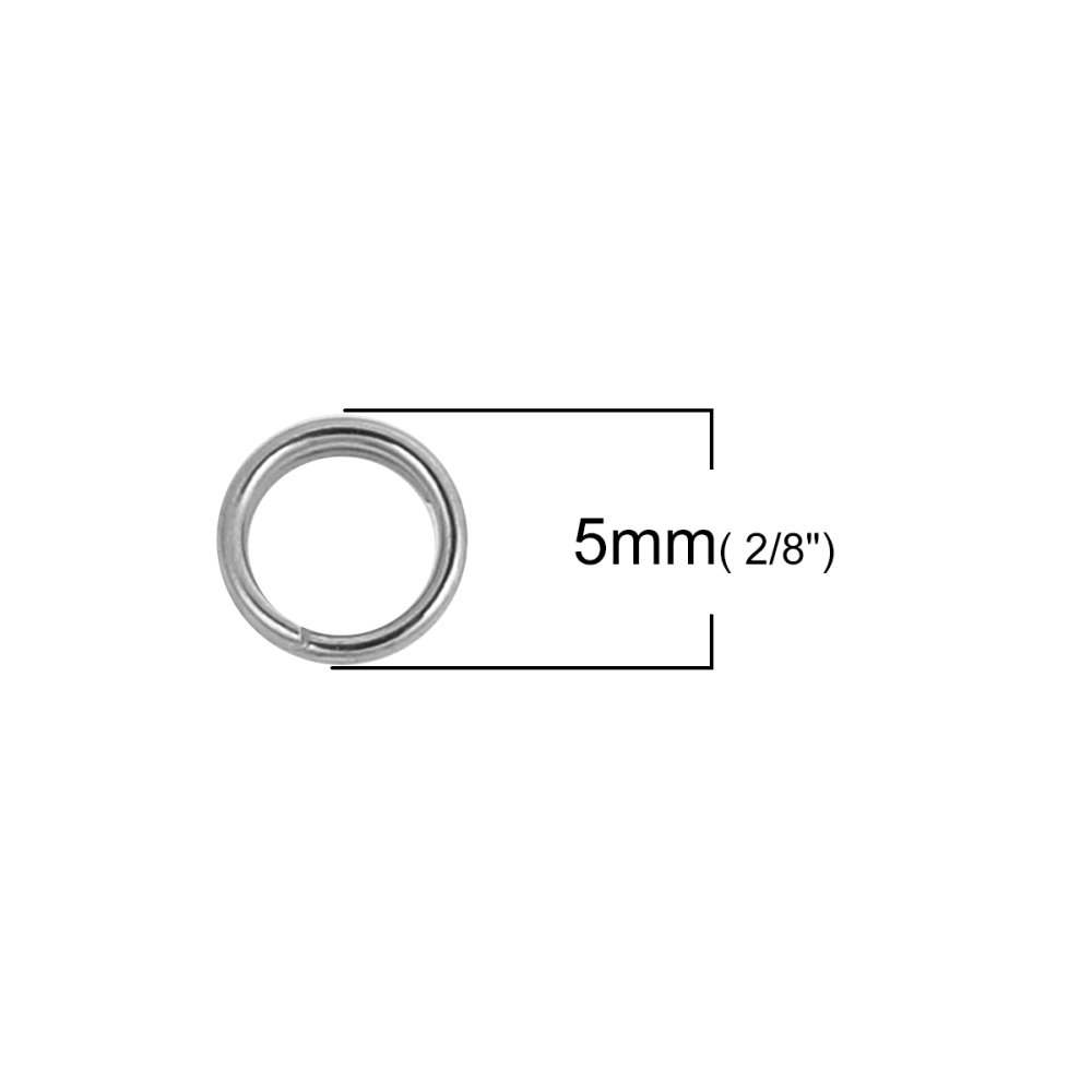 10 dubbla kopplingsringar 05 mm rostfri