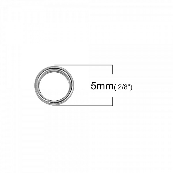10 dubbla kopplingsringar 05 mm rostfri