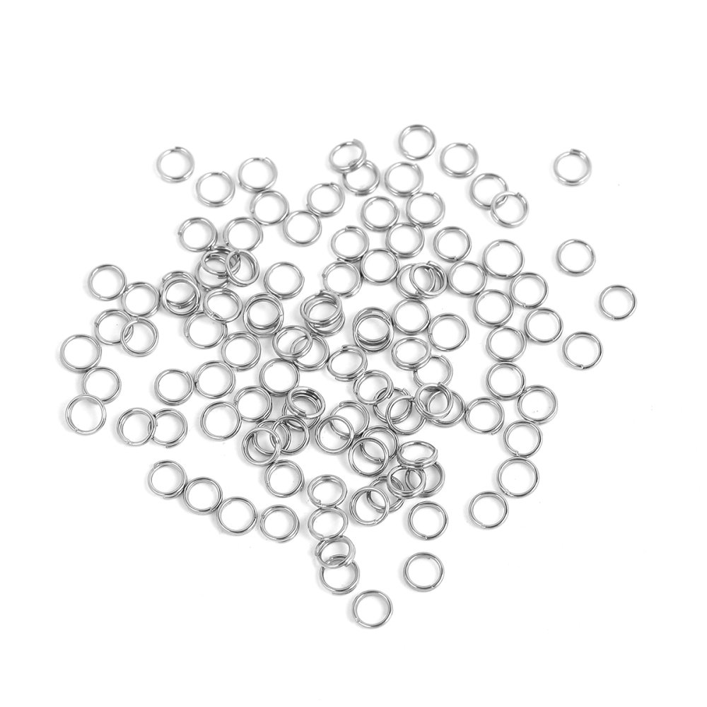 10 dubbla kopplingsringar 05 mm rostfri