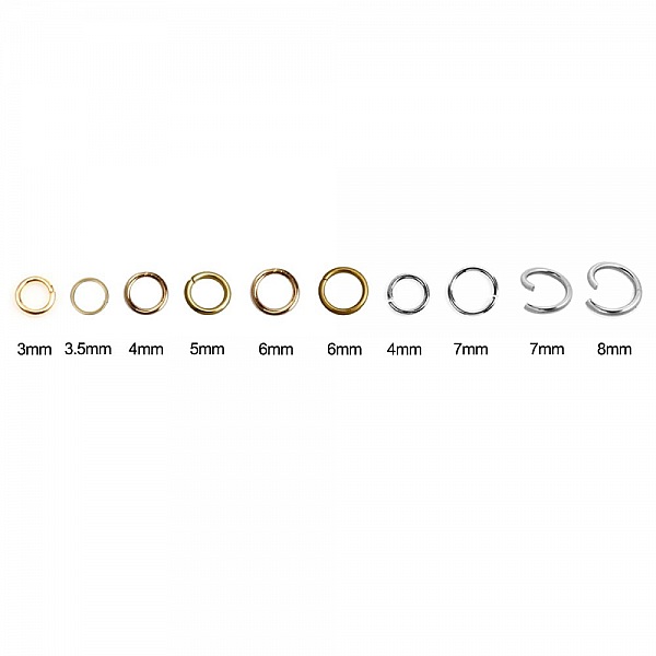 10 &ouml;ppna anslutningsringar 07 mm Rostfritt