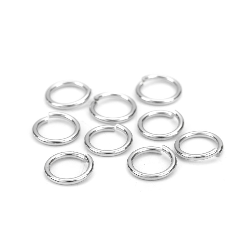 10 Öppna anslutningsringar 11 mm Rostfritt