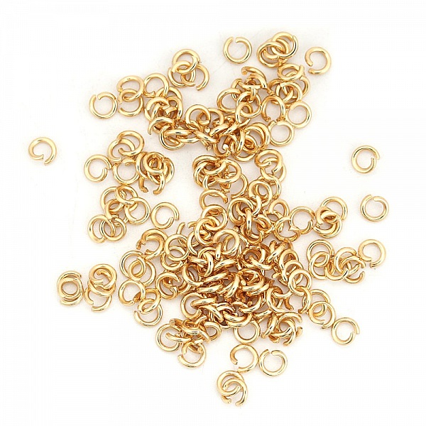 10 &Ouml;ppna ledringar 04 mm Rostfritt st&aring;l f&ouml;rgyllt nr 03