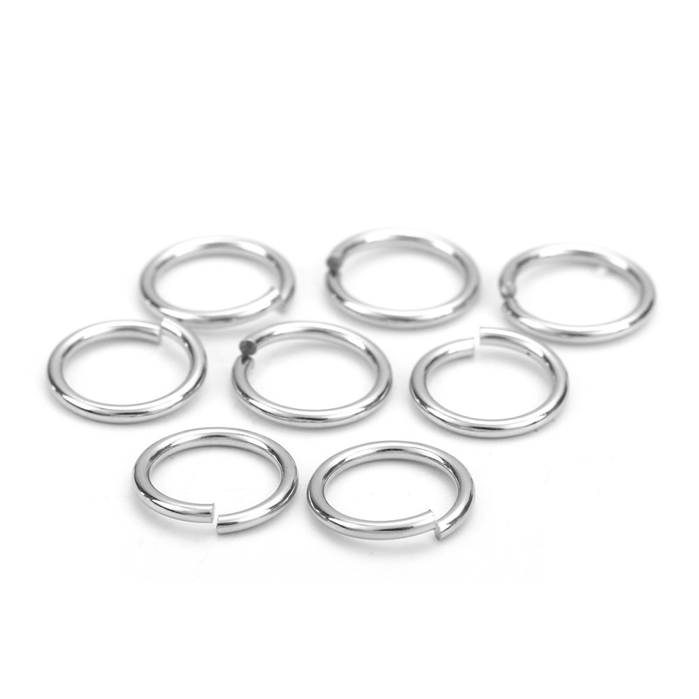 10 öppna anslutningsringar 12 mm Rostfritt