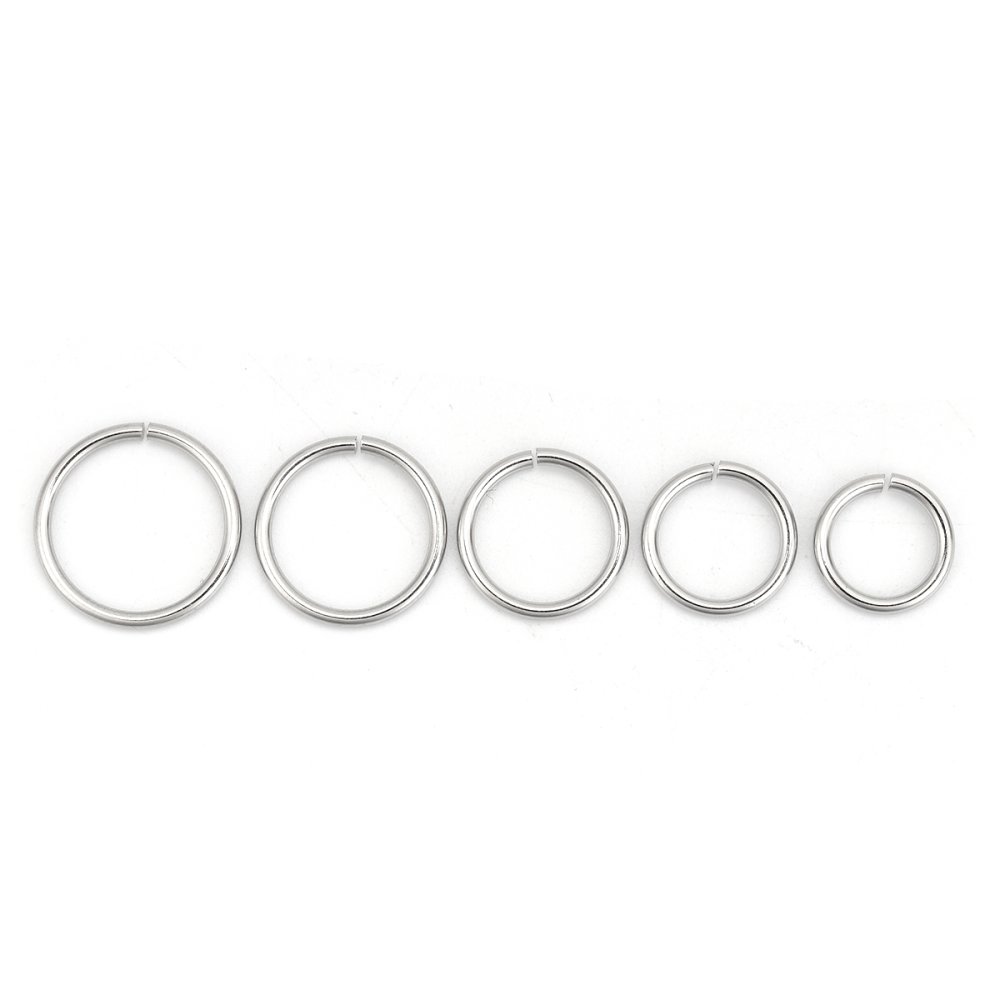 10 öppna anslutningsringar 12 mm Rostfritt