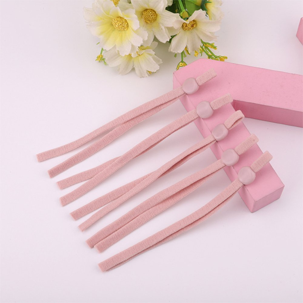 10 rosa elastiska band med justerbart spänne för masker med...