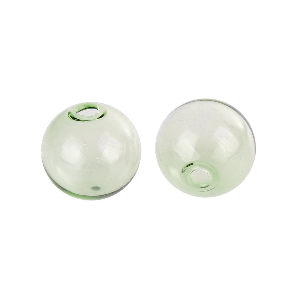 10 glaskulor runda 12mm Grön att fylla