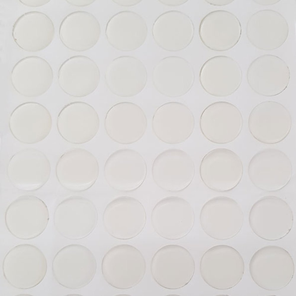 10 självhäftande Cabochons i harts 25 mm Transparent