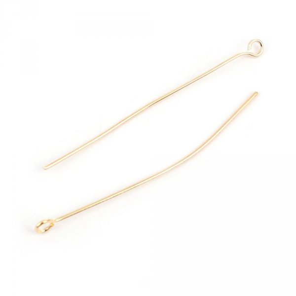 10 spikar 50 mm &ouml;gonbult 18K guldpl&auml;terad