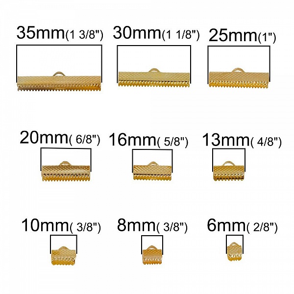 10 sladdgreppsspetsar 35 x 08 mm Guld