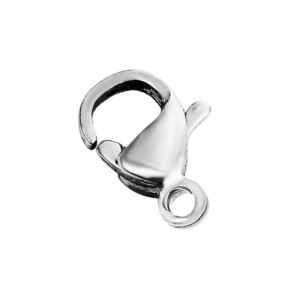 10 karbinhakarbiner i rostfritt stål 12 x 07 mm.