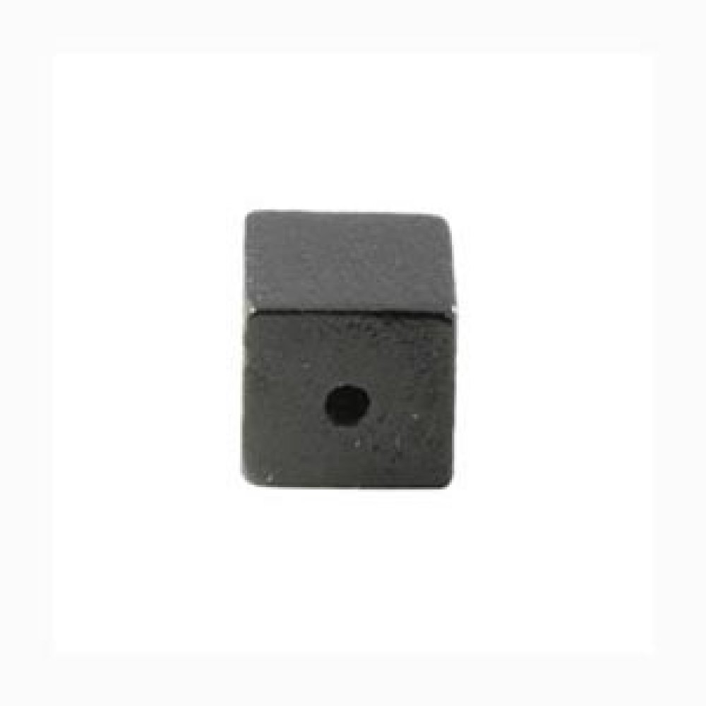 10 träpärlor Cube / Square 10 mm svart