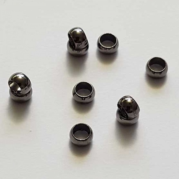 Perles à écraser 3 mm couleur canon de fusil.