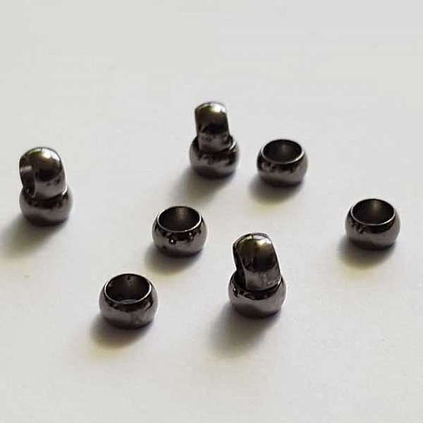 Perles à écraser 3 mm couleur canon de fusil.