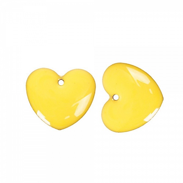 10 dubbelsidiga emaljerade silverpaljetter hj&auml;rta N&deg;04