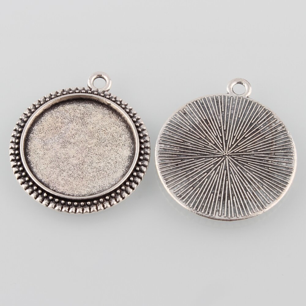 10 x 20mm silver cabochon hållare, cabochon hängen 34AS 