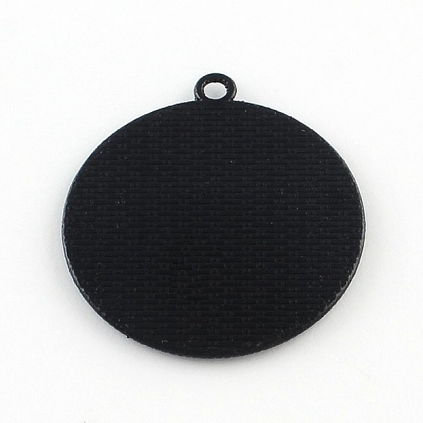 10 x 30mm svart cabochon h&aring;llare, cabochon h&auml;ngare 06NR