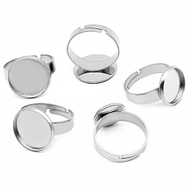 10 x 10 mm ring cabochonh&aring;llare Silver N&deg;04