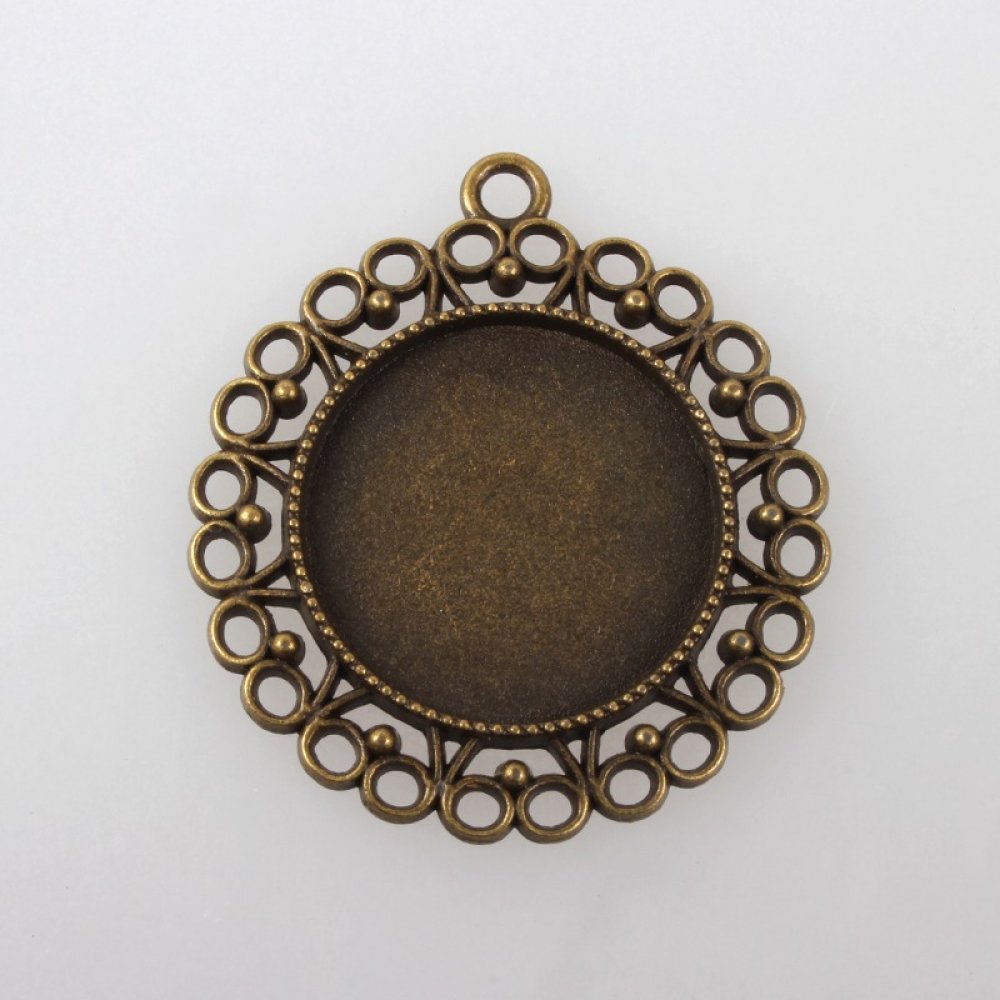 10 x 25 mm brons cabochon hållare, cabochon hängare 118AB 