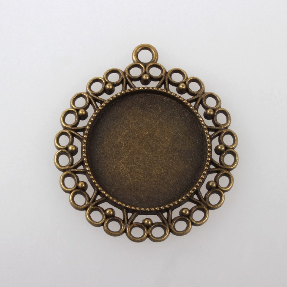 10 x 25 mm brons cabochon hållare, cabochon hängare 118AB 