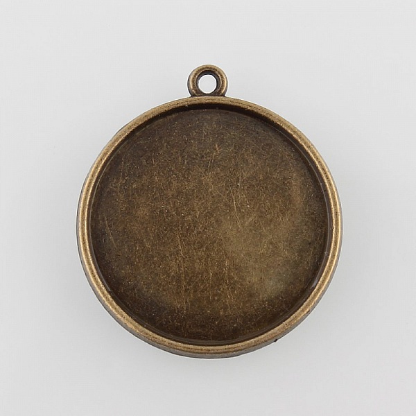 10 x 25 mm brons cabochon h&aring;llare, cabochon h&auml;ngare 43AB 