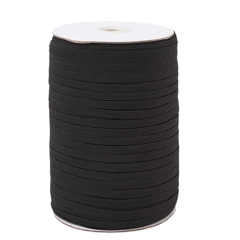 13 meter platt mask elastik 5 mm svart