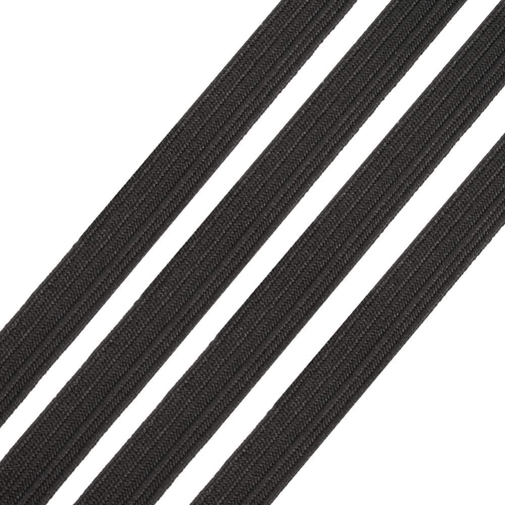 13 meter platt mask elastik 5 mm svart