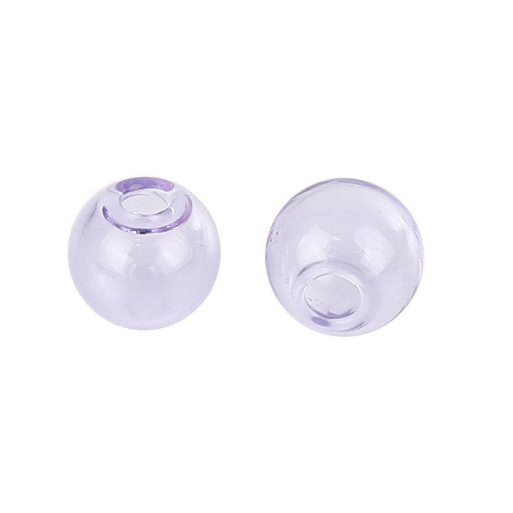 1 rund glaskula att fylla 12mm Purple