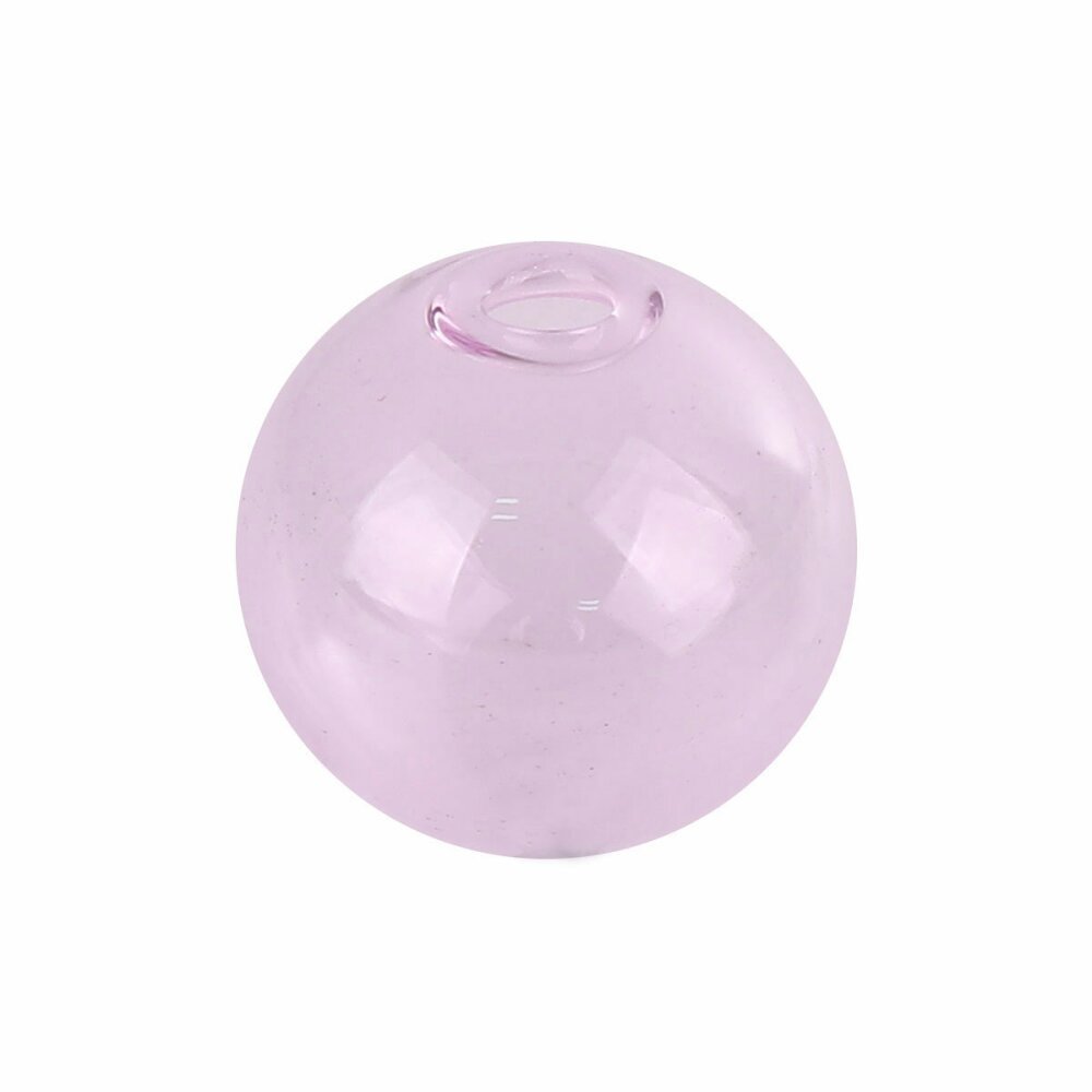 1 rund glaskula att fylla 12mm rosa