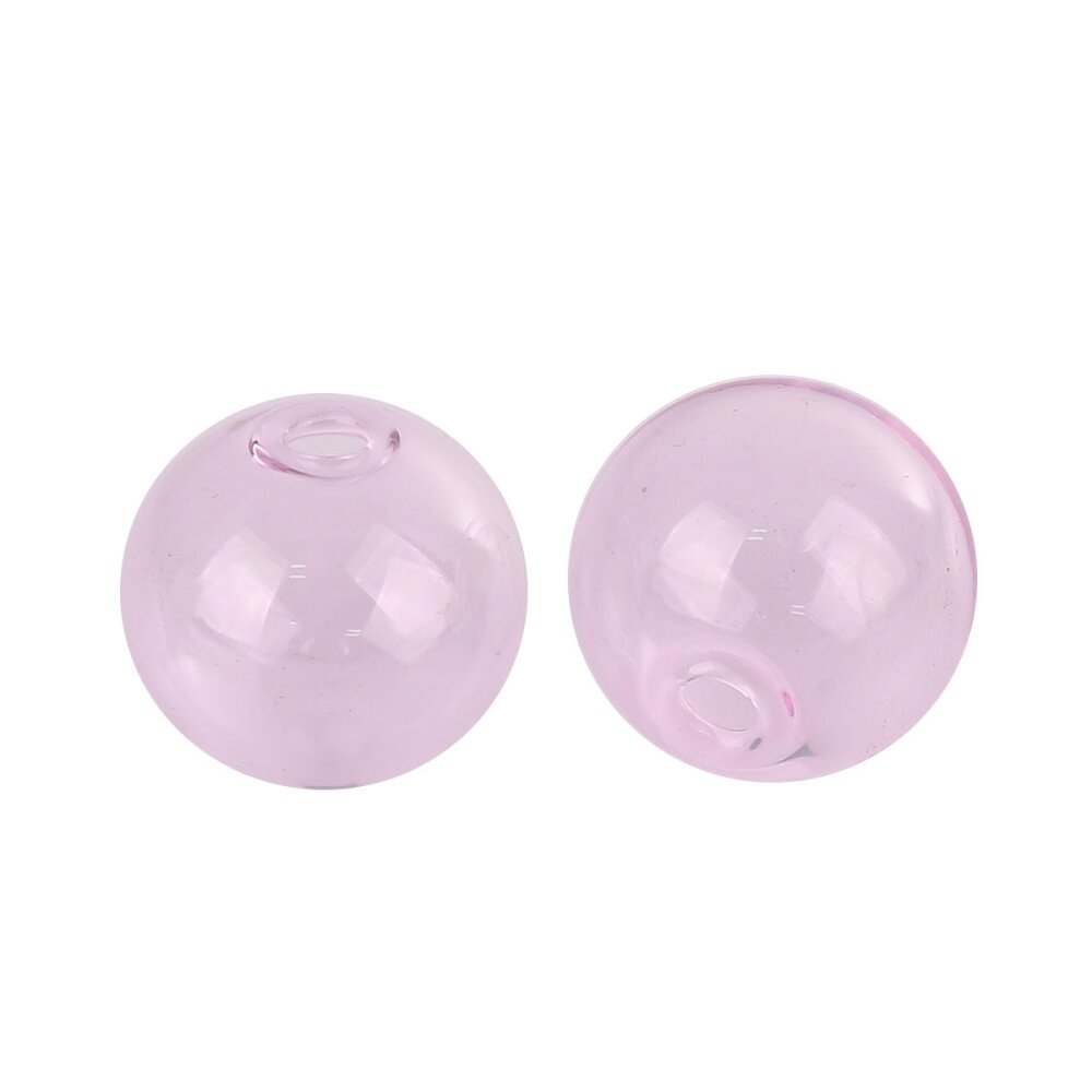 1 x 20mm rund glaskula rosa att fylla