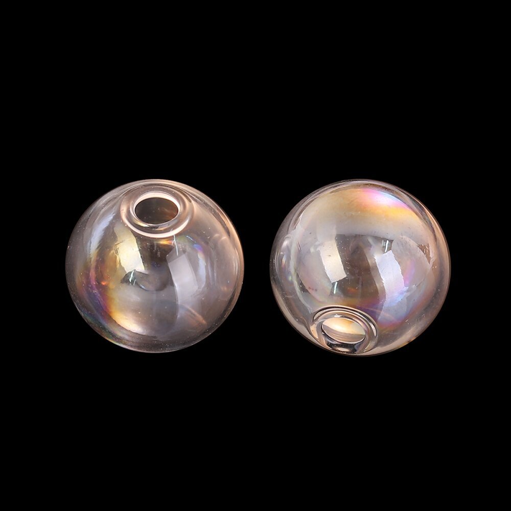1 rund glaskula att fylla 17mm AB Clear