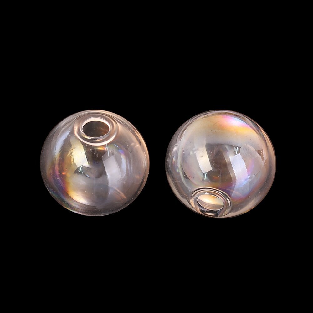 1 rund glaskula att fylla 17mm AB Clear