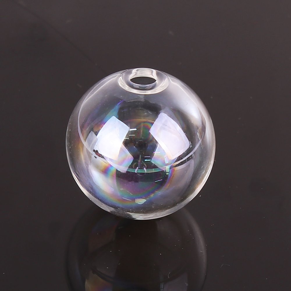 1 Rund glaskula 25mm AB Transparent att fylla