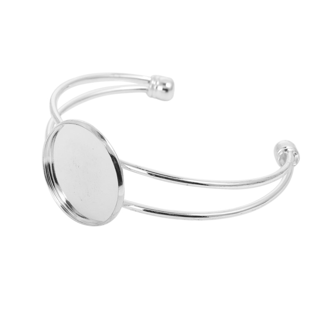 1 Cabochon stöd armband + 1 glas cabochon 25 mm N°01