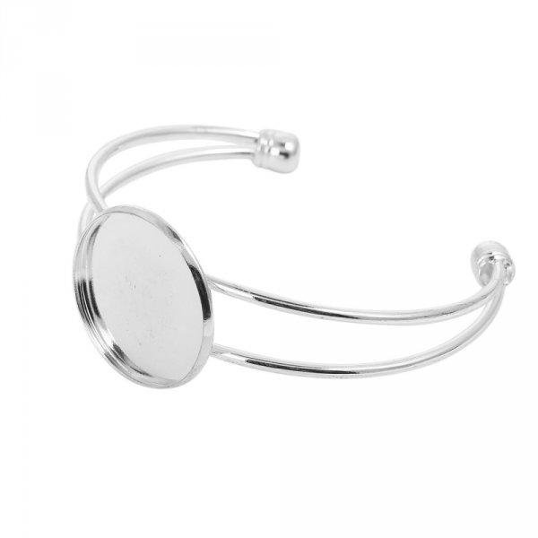 1 Cabochon st&ouml;d armband + 1 glas cabochon 25 mm N&deg;01