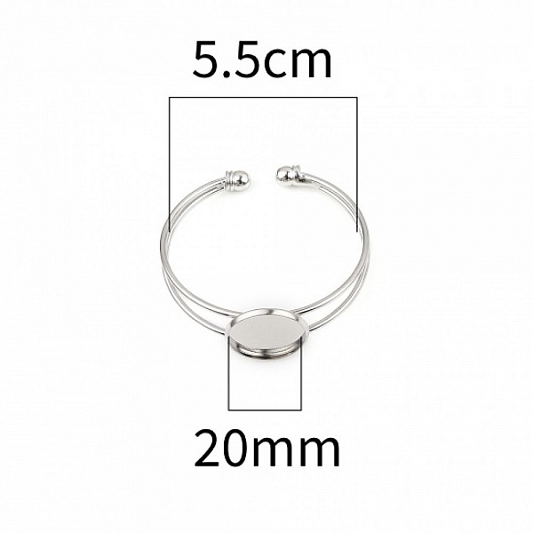 1 Bracelet support cabochon + 1 cabochon verre 20 mm N&deg;01-02