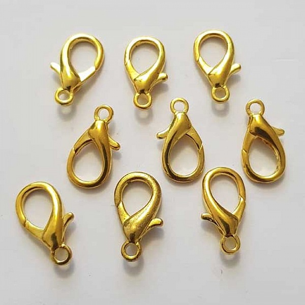 1 Fermoir Mousqueton 23 x 12 mm dor&eacute;