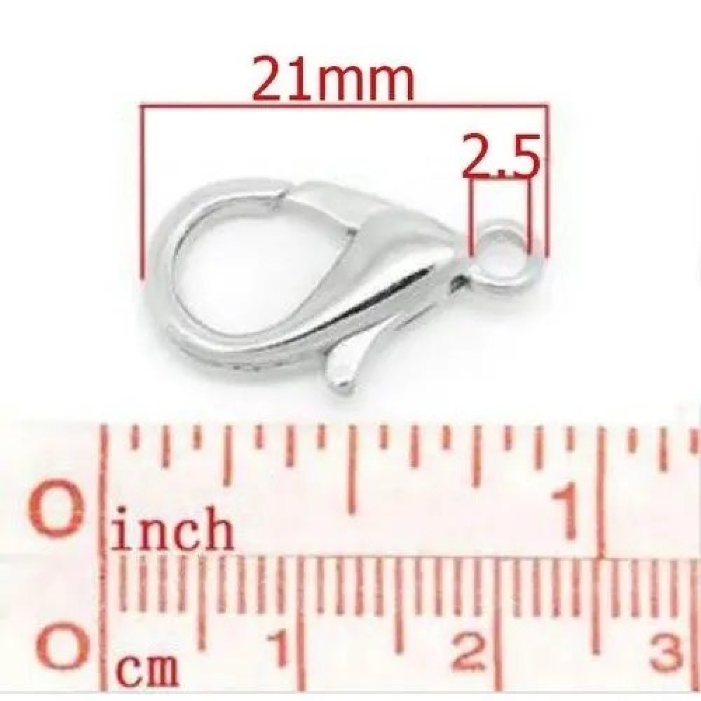 1 Karbinhake 21 x 12 mm Silver C