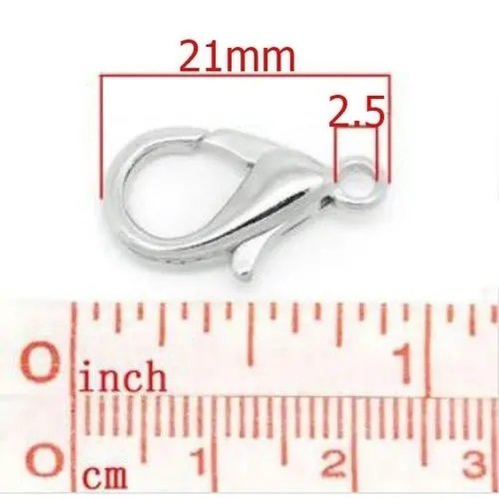 1 Karbinhake 21 x 12 mm Silver C
