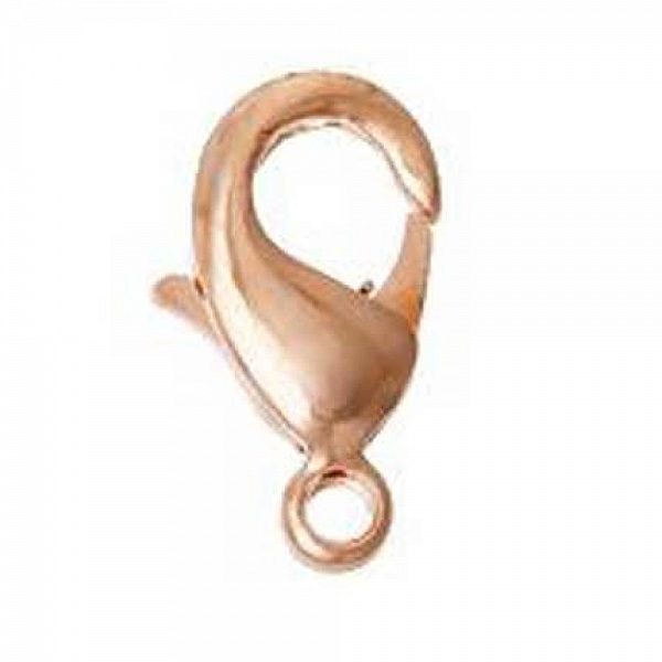 1 karbinhake med l&aring;s 15 x 08 mm Guld Ros&eacute;