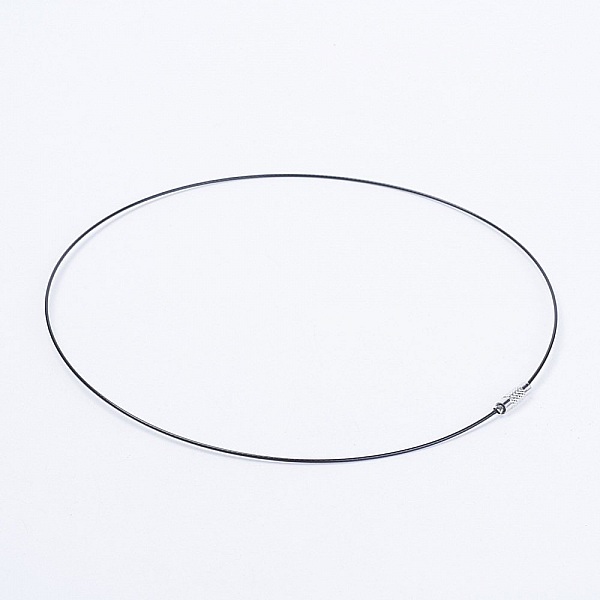 1 halsband med styv kabeldragning svart l&aring;s till skruv N&deg;01