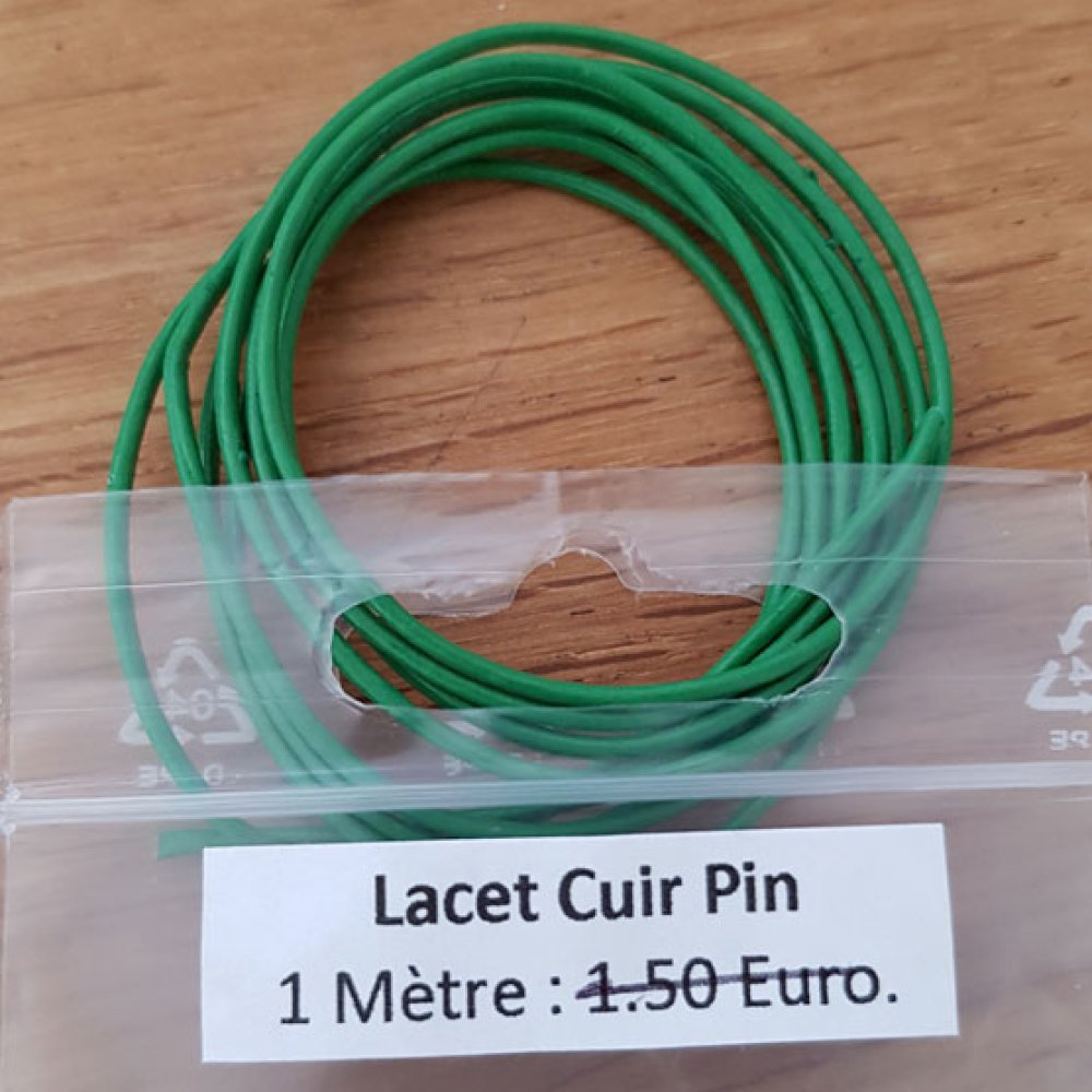 1 meter Slätt läder runt snöre Pin 1 mm