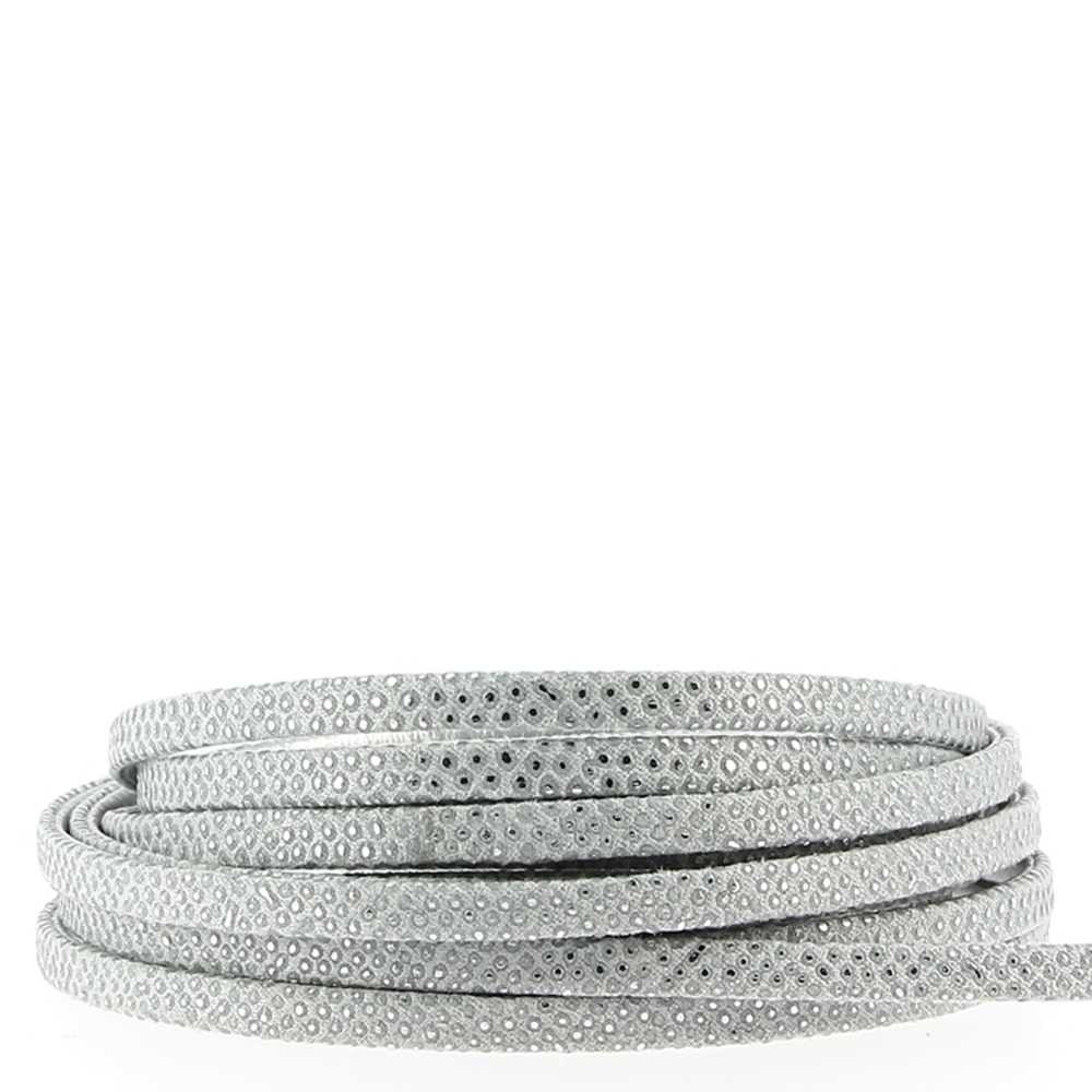 1 meter Ödleband Grå/Silver 05 mm