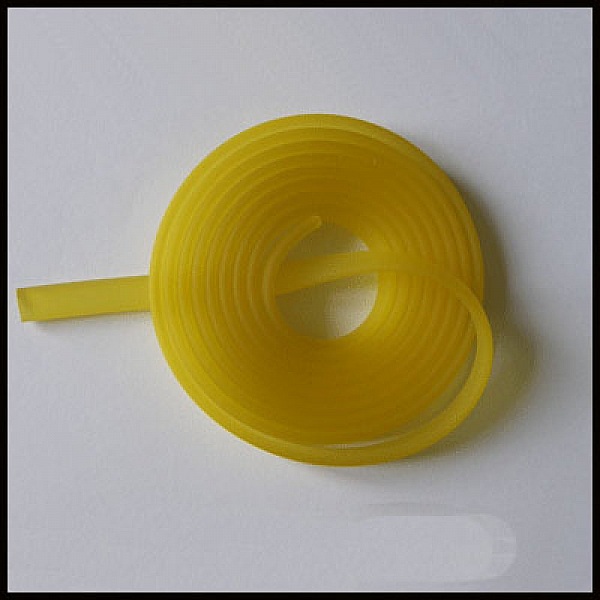1 meter platt pvc-sladd 5,8 x 1,9 mm gul.