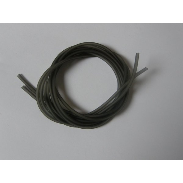1 meter Pvc-hålig sladd 3 mm rökgrå