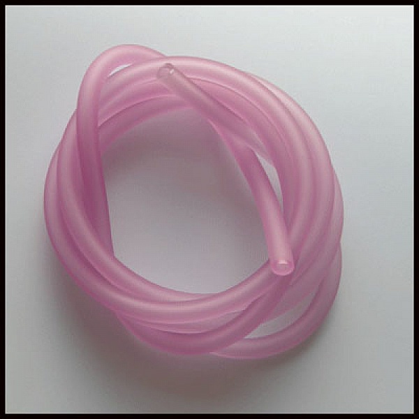 1 meter Pvc Hollow Cord 5 mm Violett Rosa